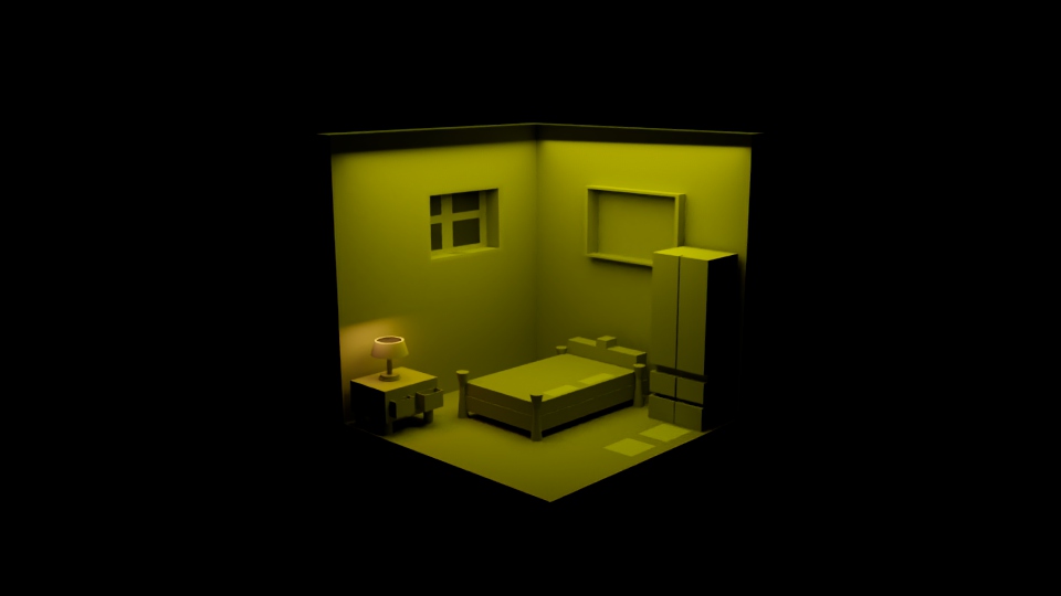 3d Room Render In Maya