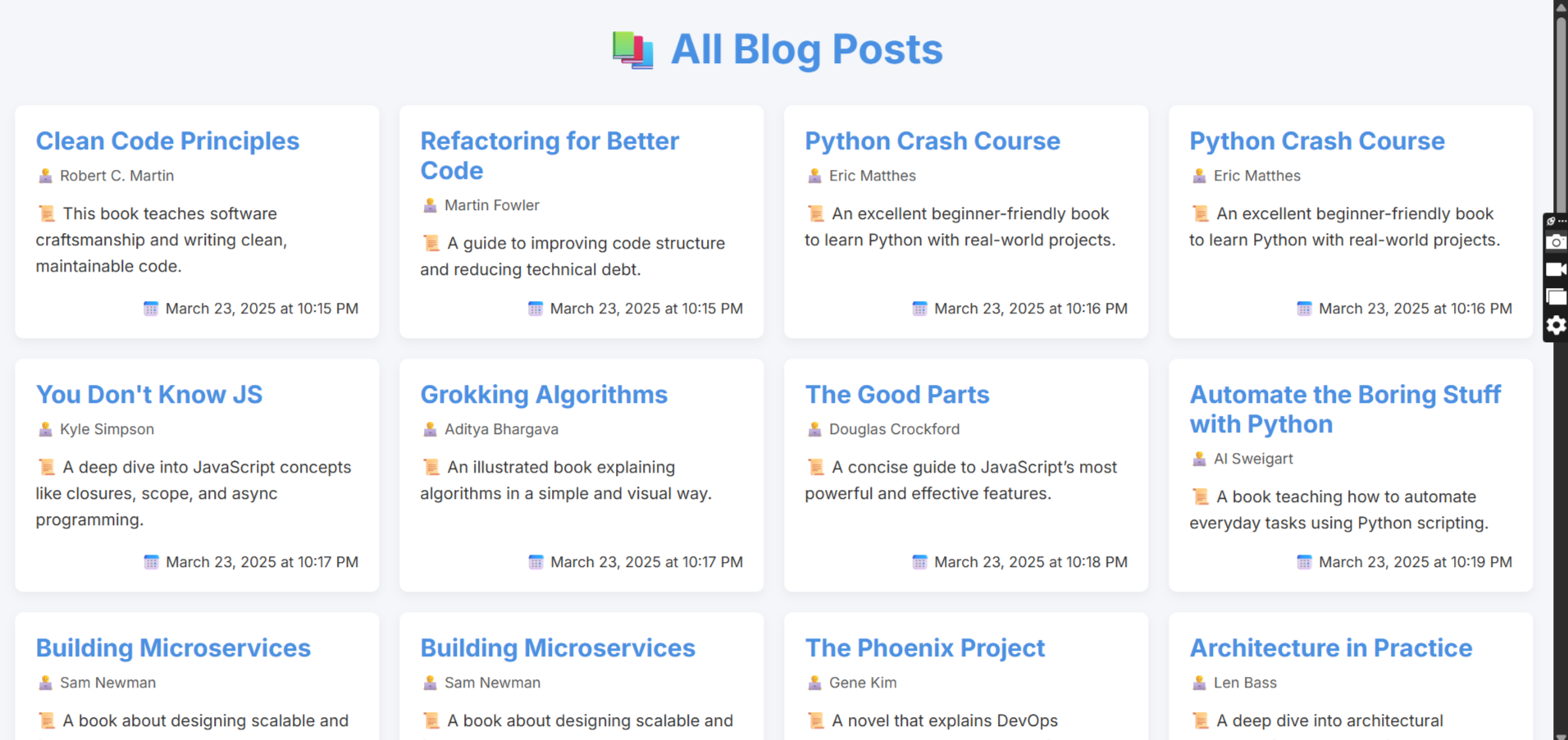 Blog Stream – API-Driven Content Viewer