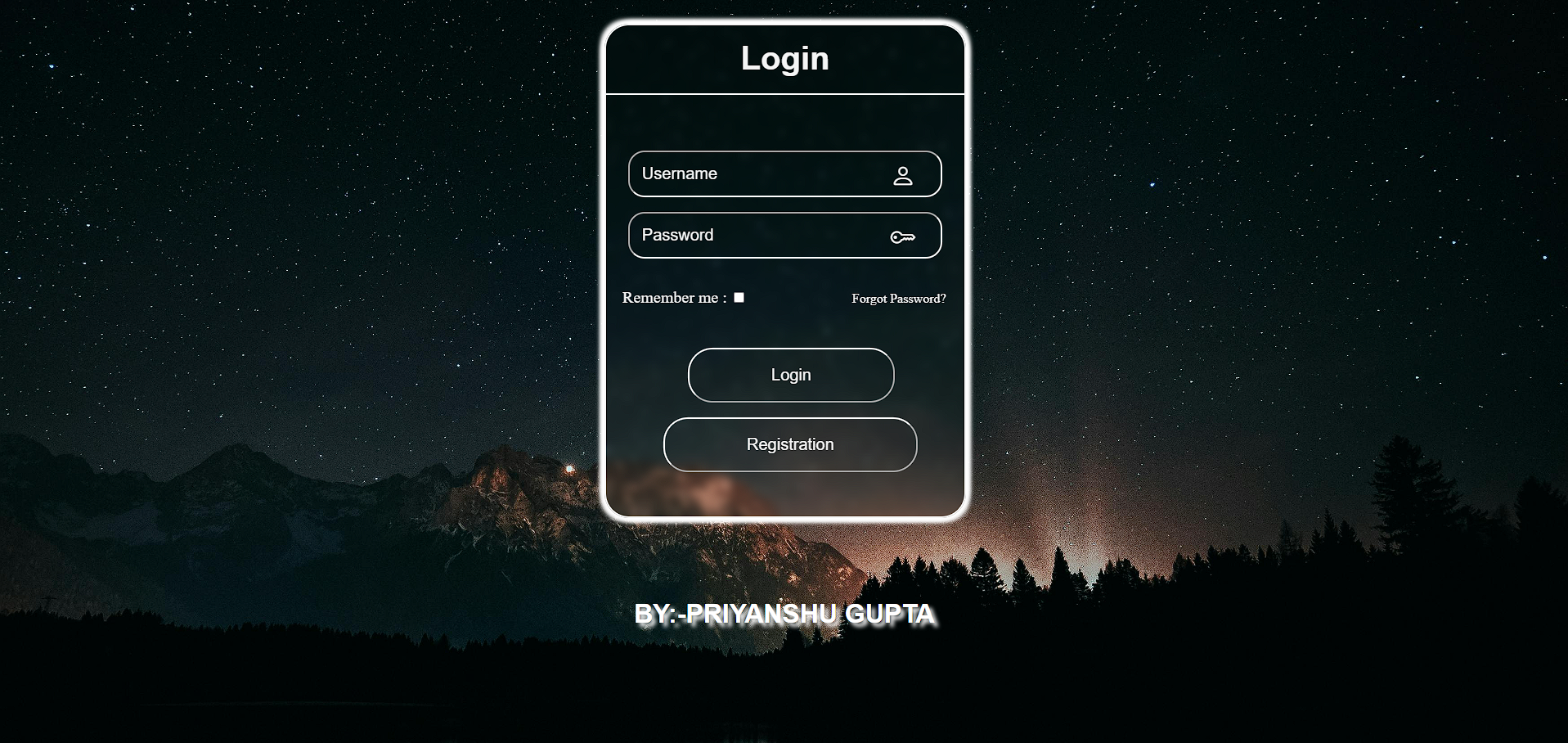 Login Page Design By Using HTML&CSS