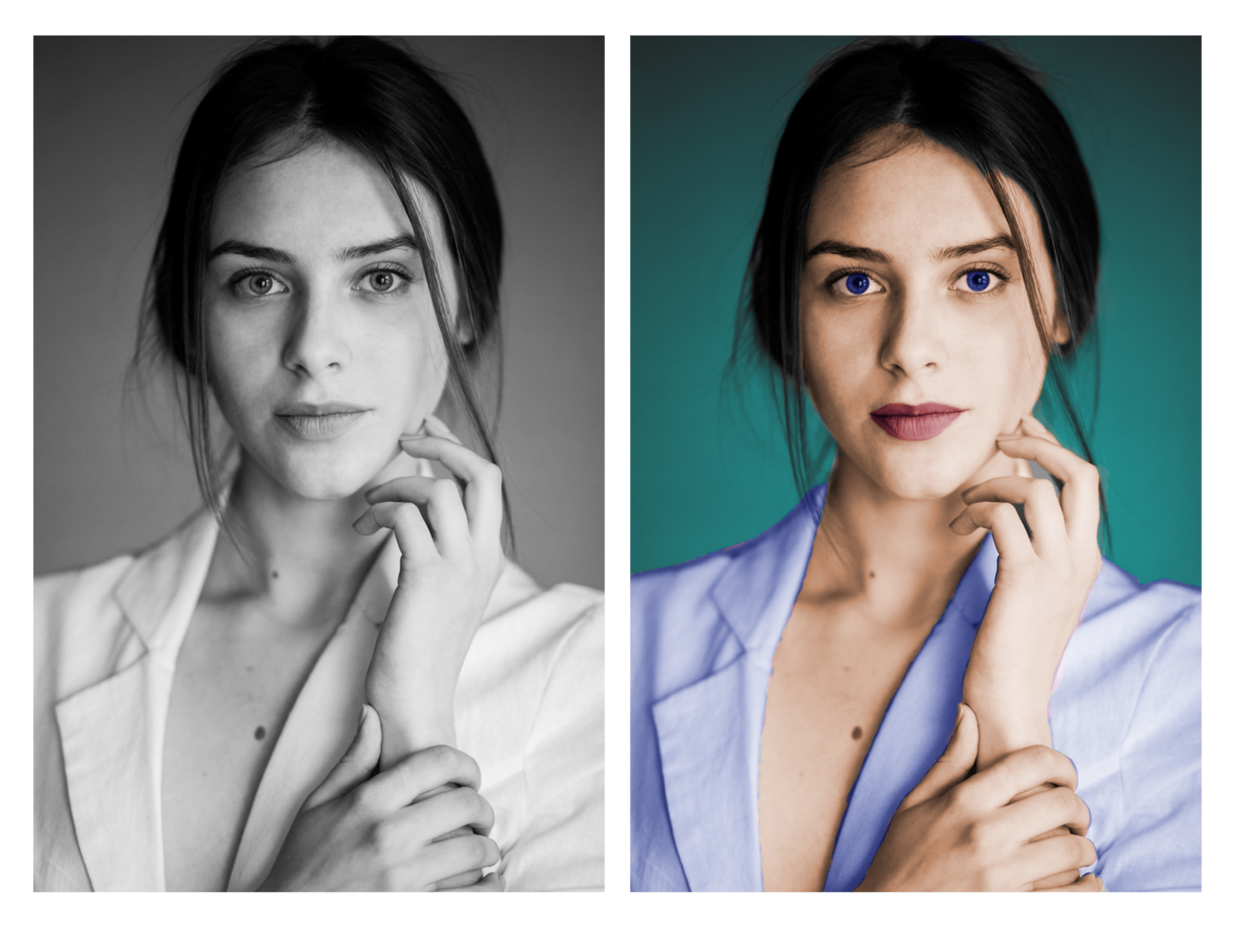 Black & white image to colour image