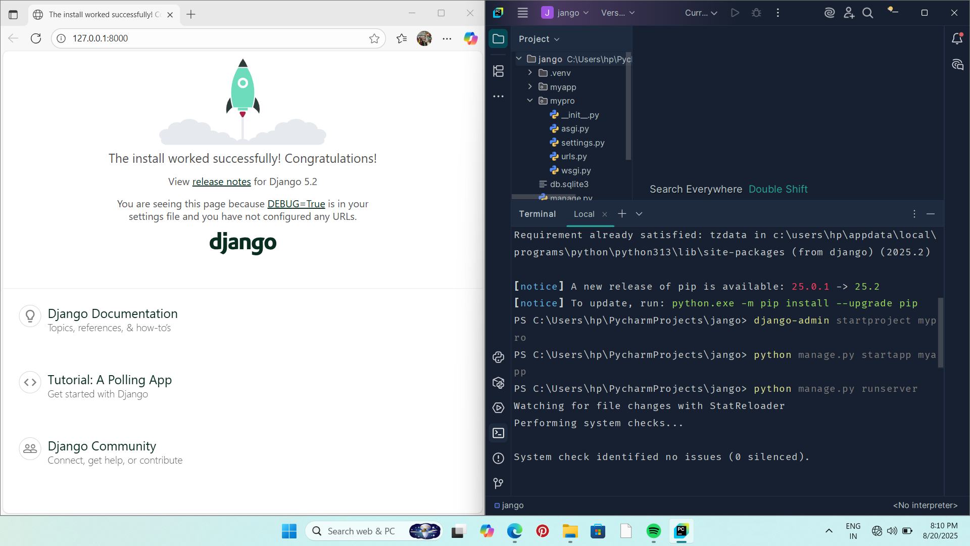 Django set-up