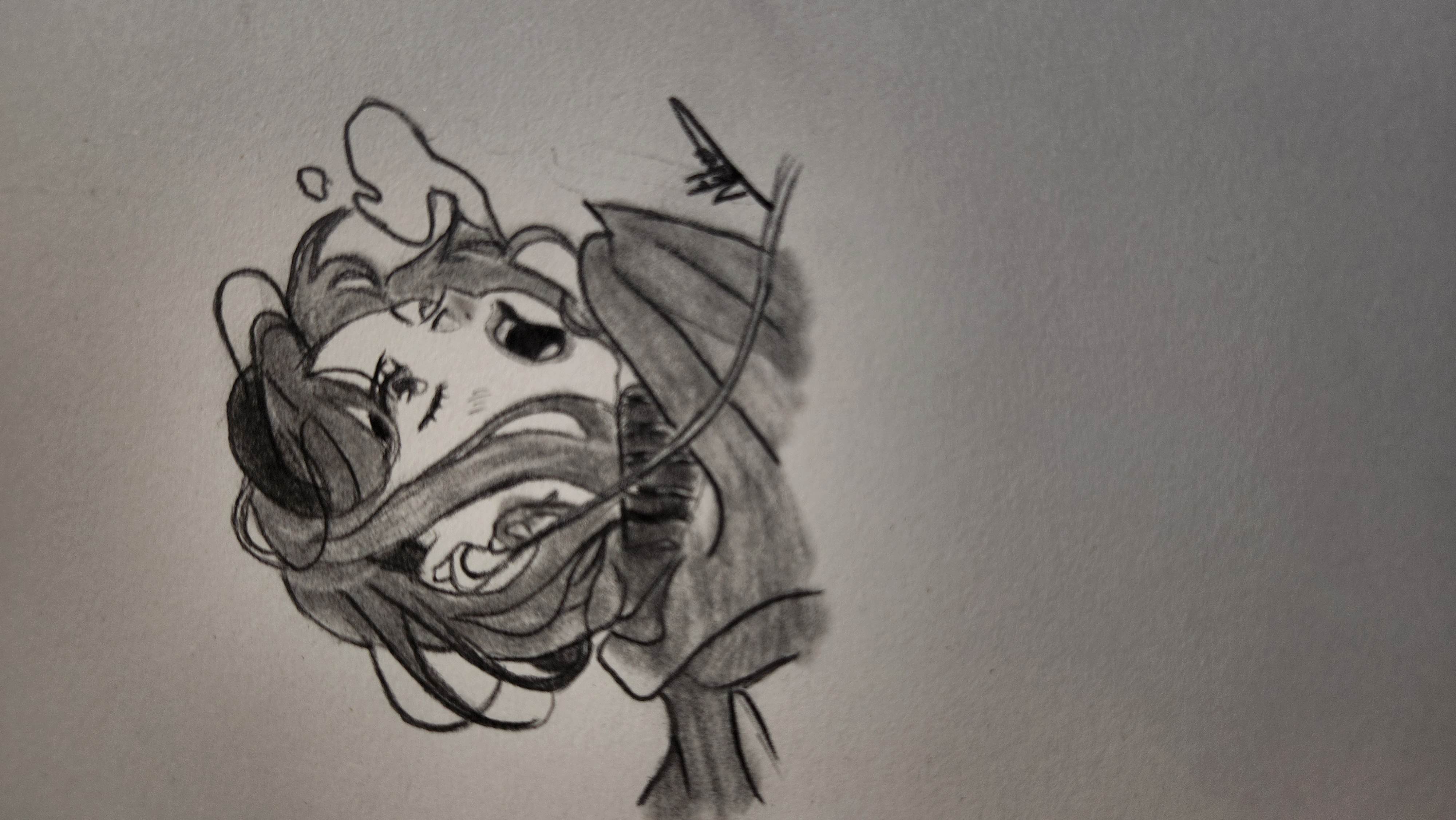Anime face sketch