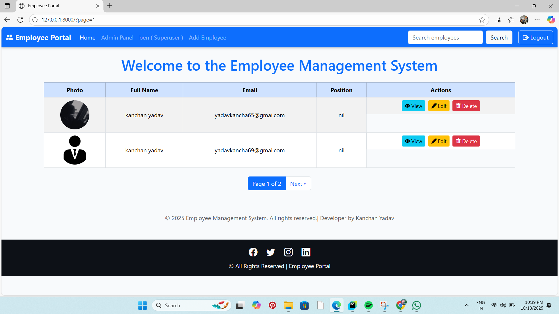 Employees Management System