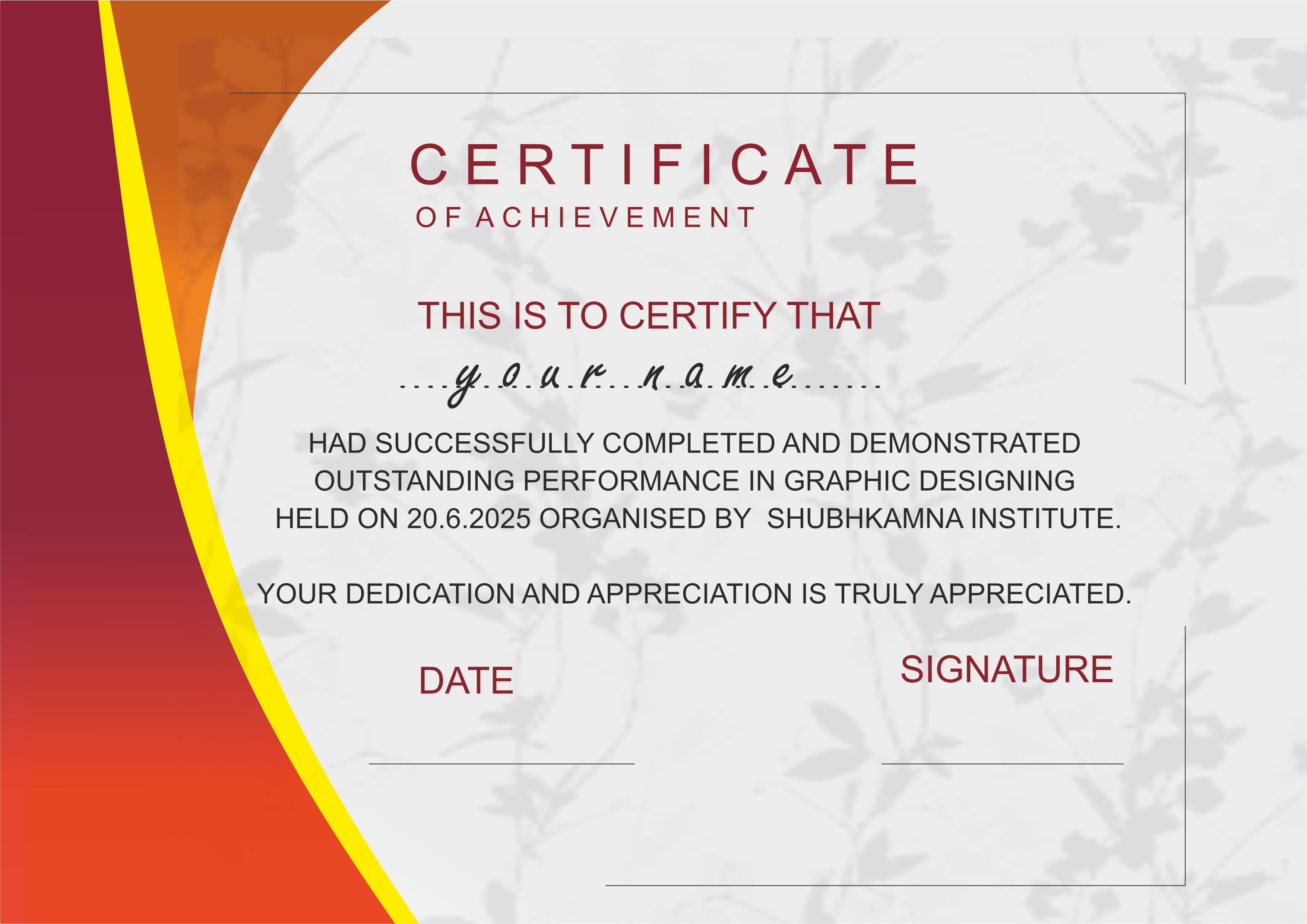 certificate