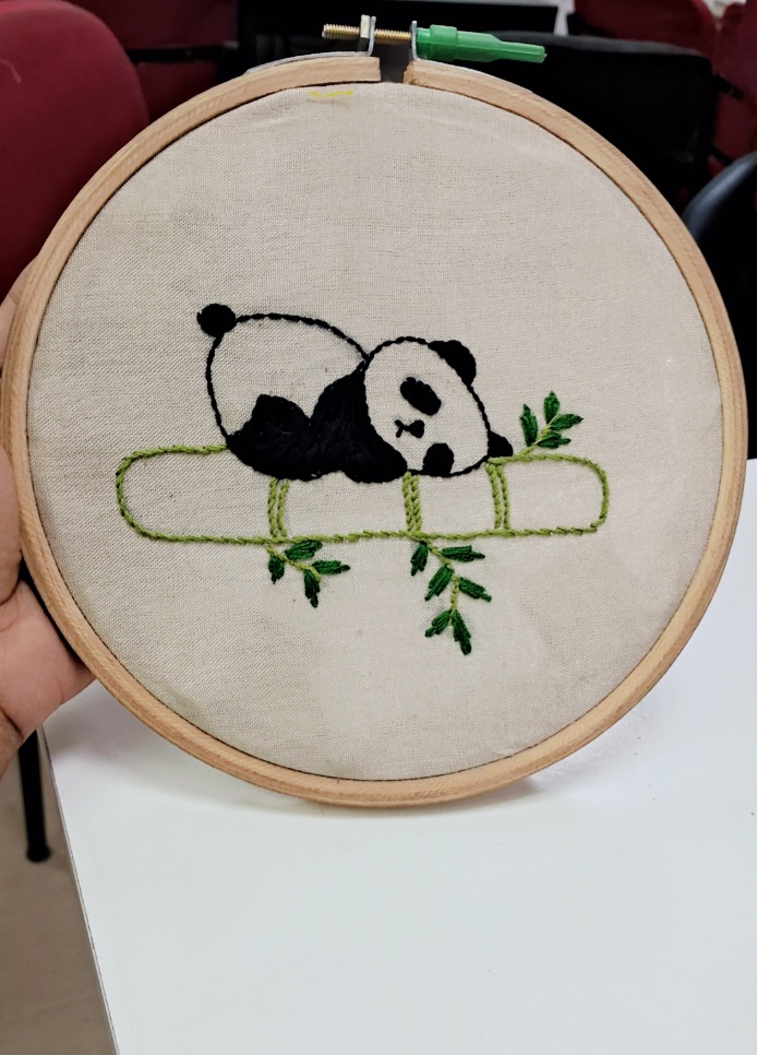 Cute Panda Embroidery🐼💚