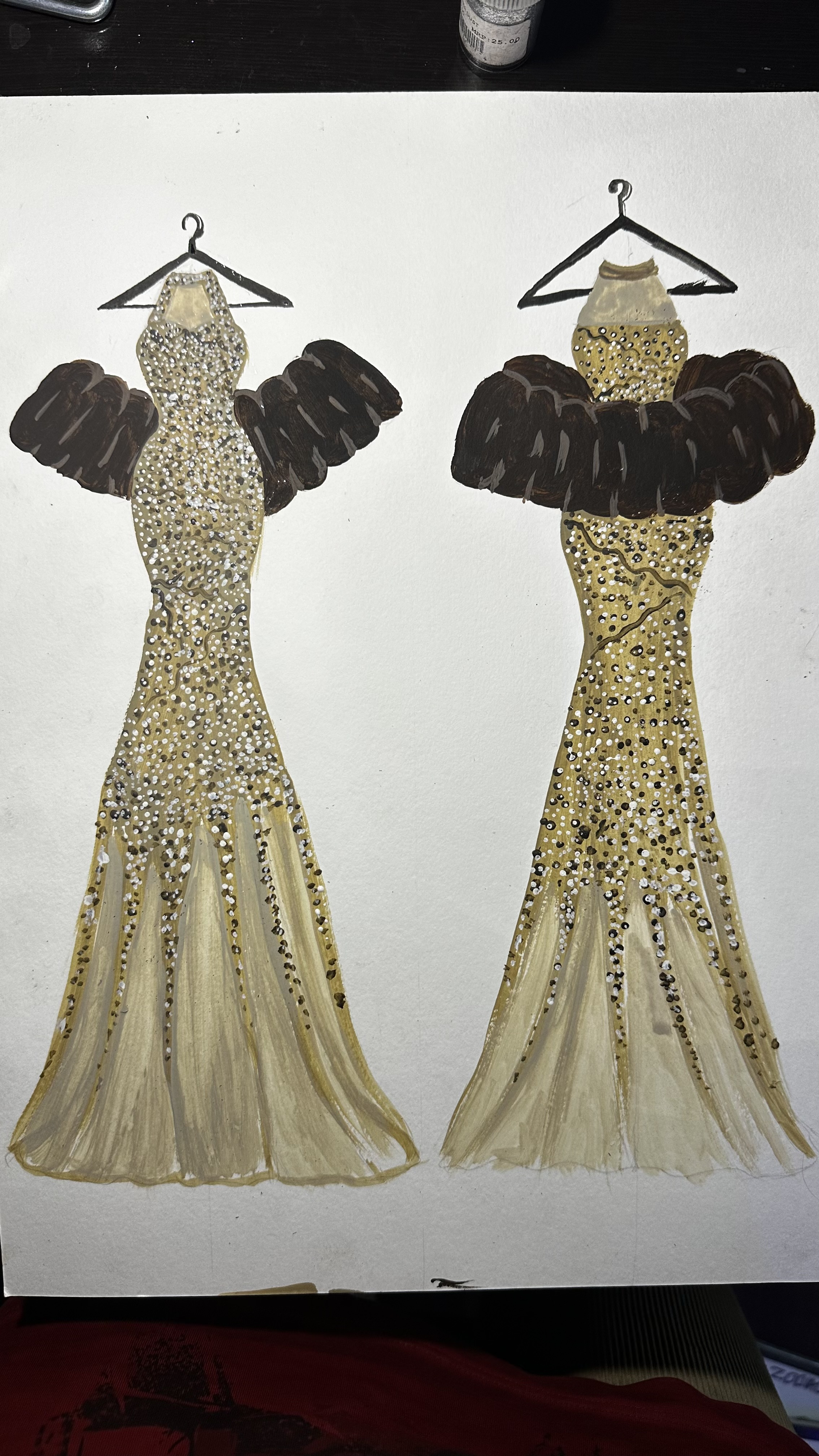 Mermaid gown illustration