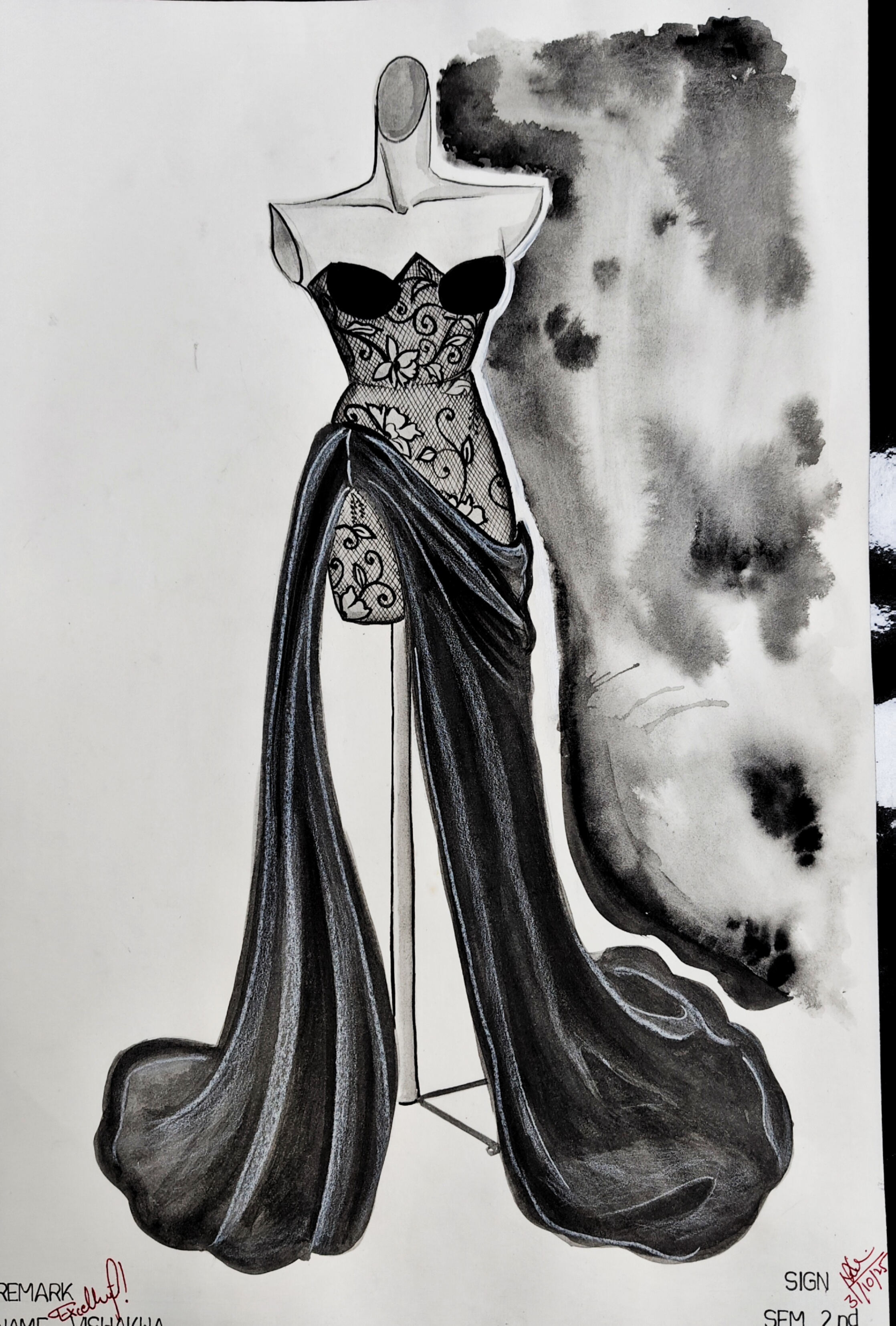 The elegant evening wear 🖤