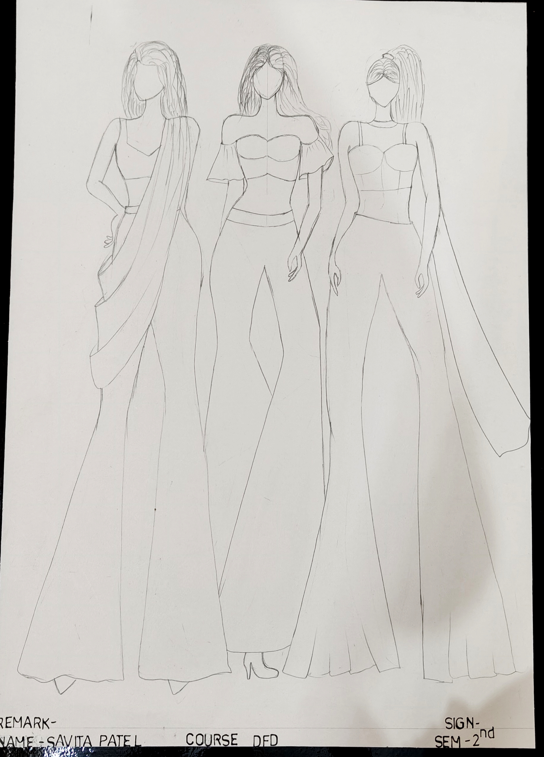 Luxury fashion illustration process 🎨🖌️