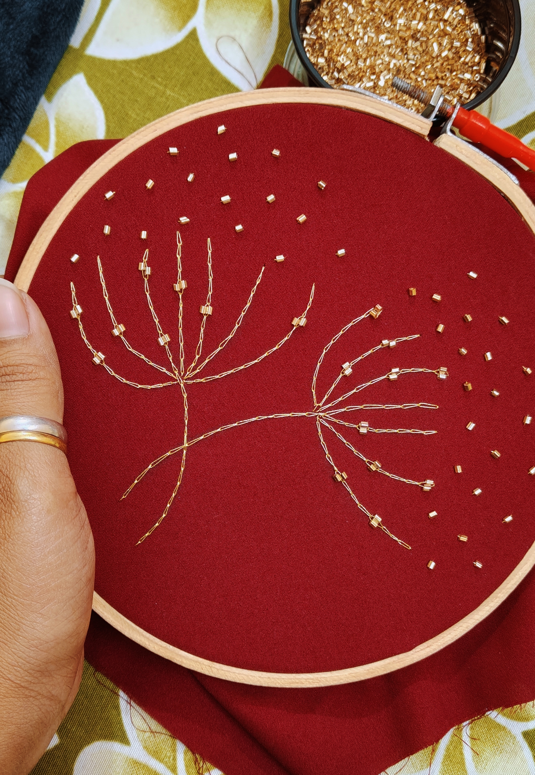 Aari work hand embroidery 🪡🧶