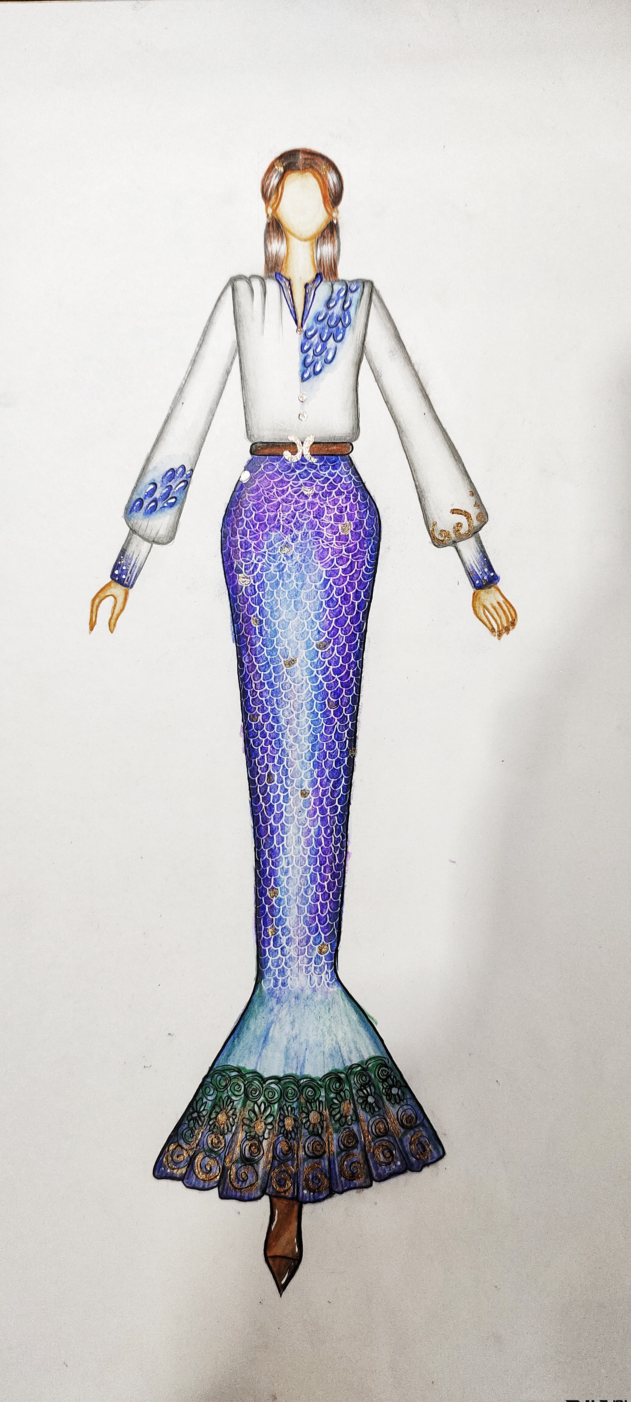 Marine Theme Illustration🧜‍♀️