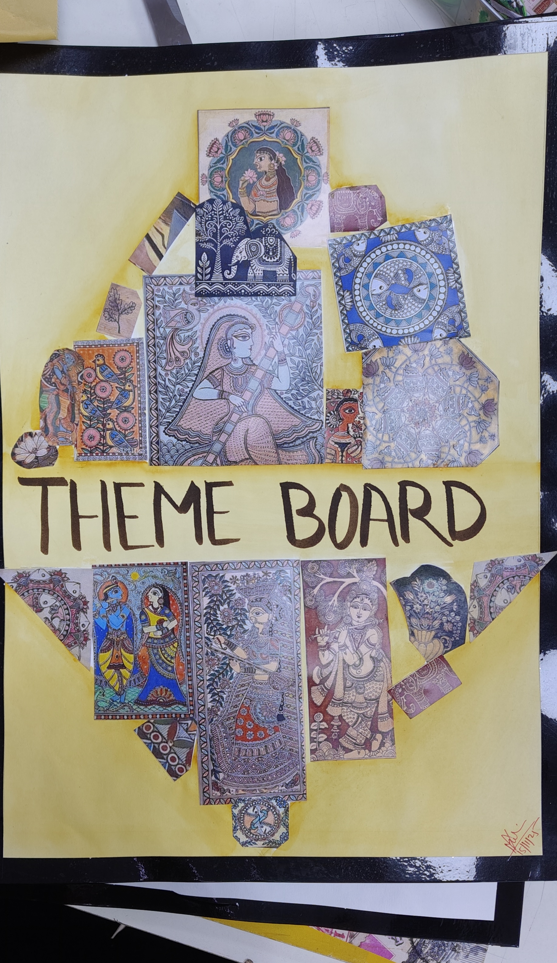 Madhubani theme board 🖌️🎨