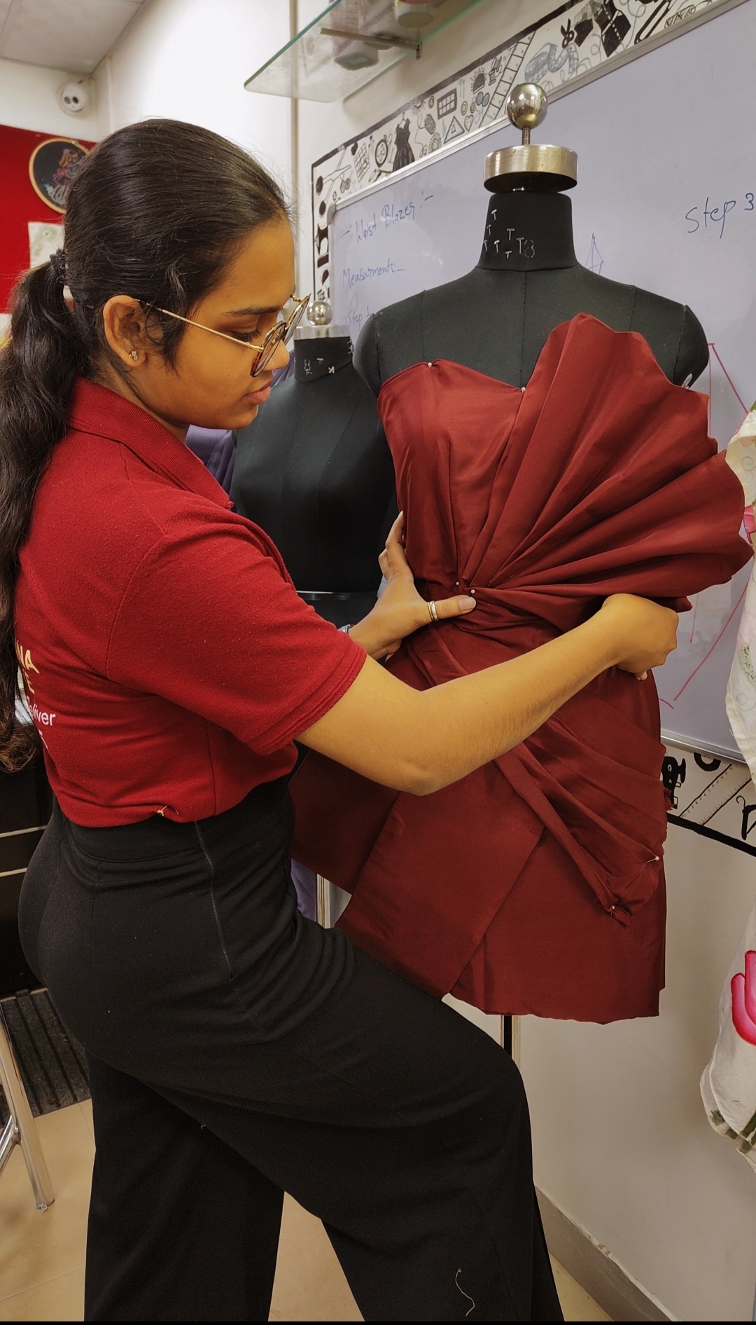 Draping dress is in process 😃