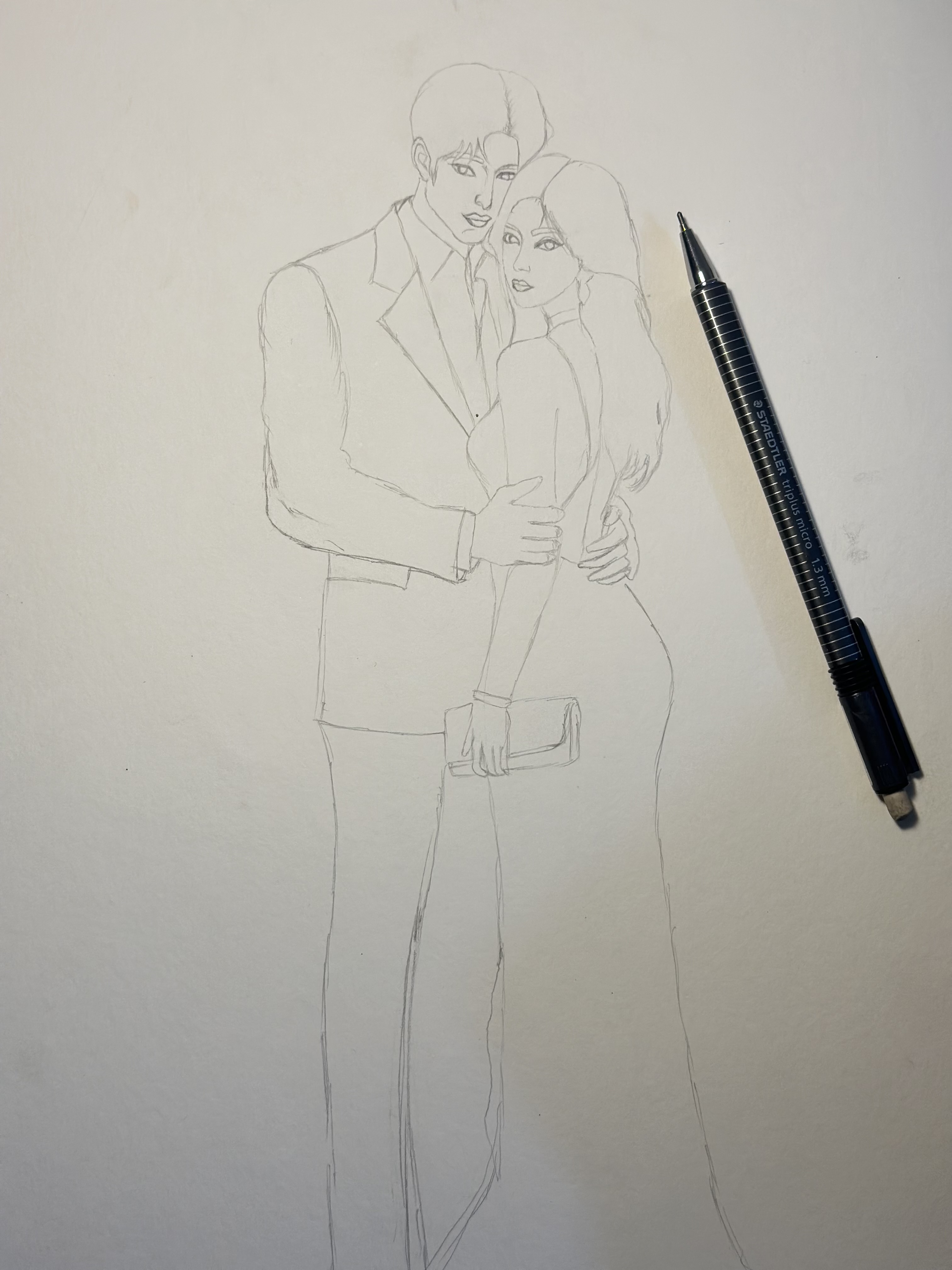Couple illustration sketch