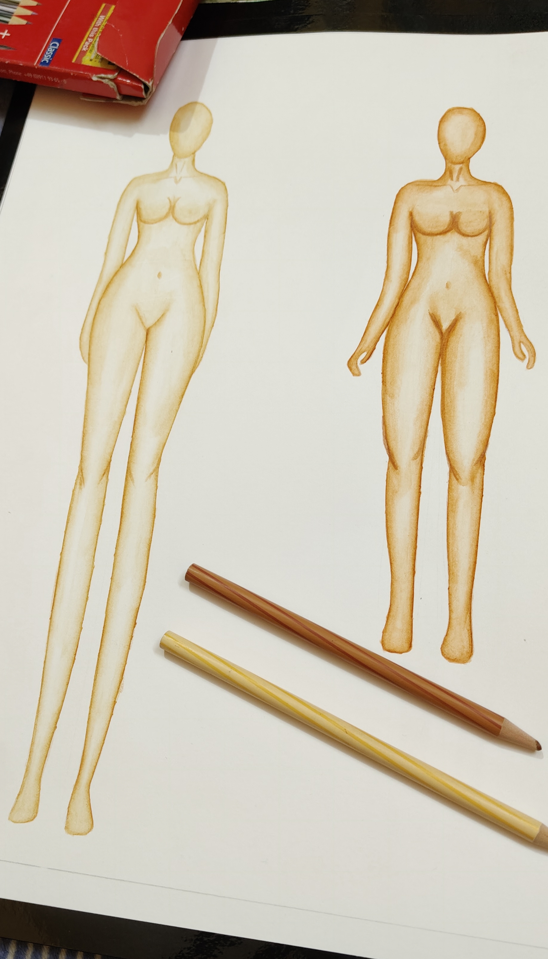 Body types:- long figure and short figure