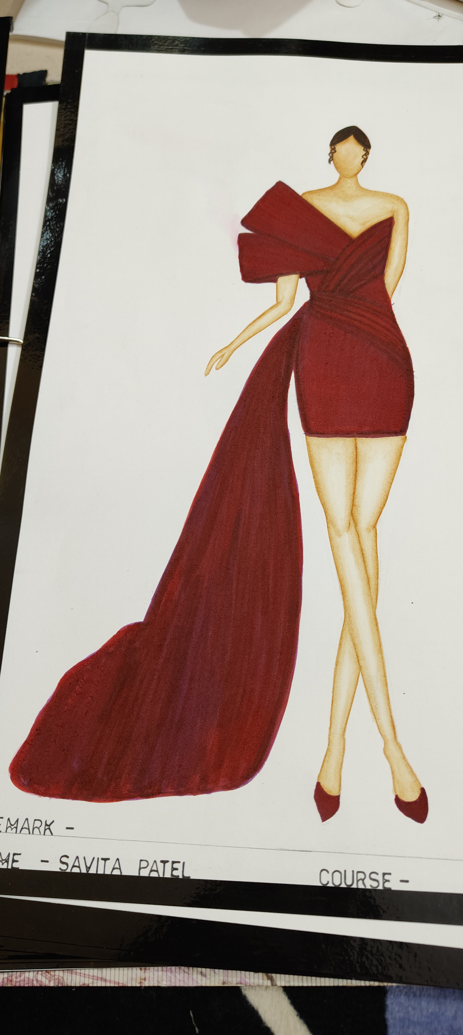 Draping designer dress 😃👗