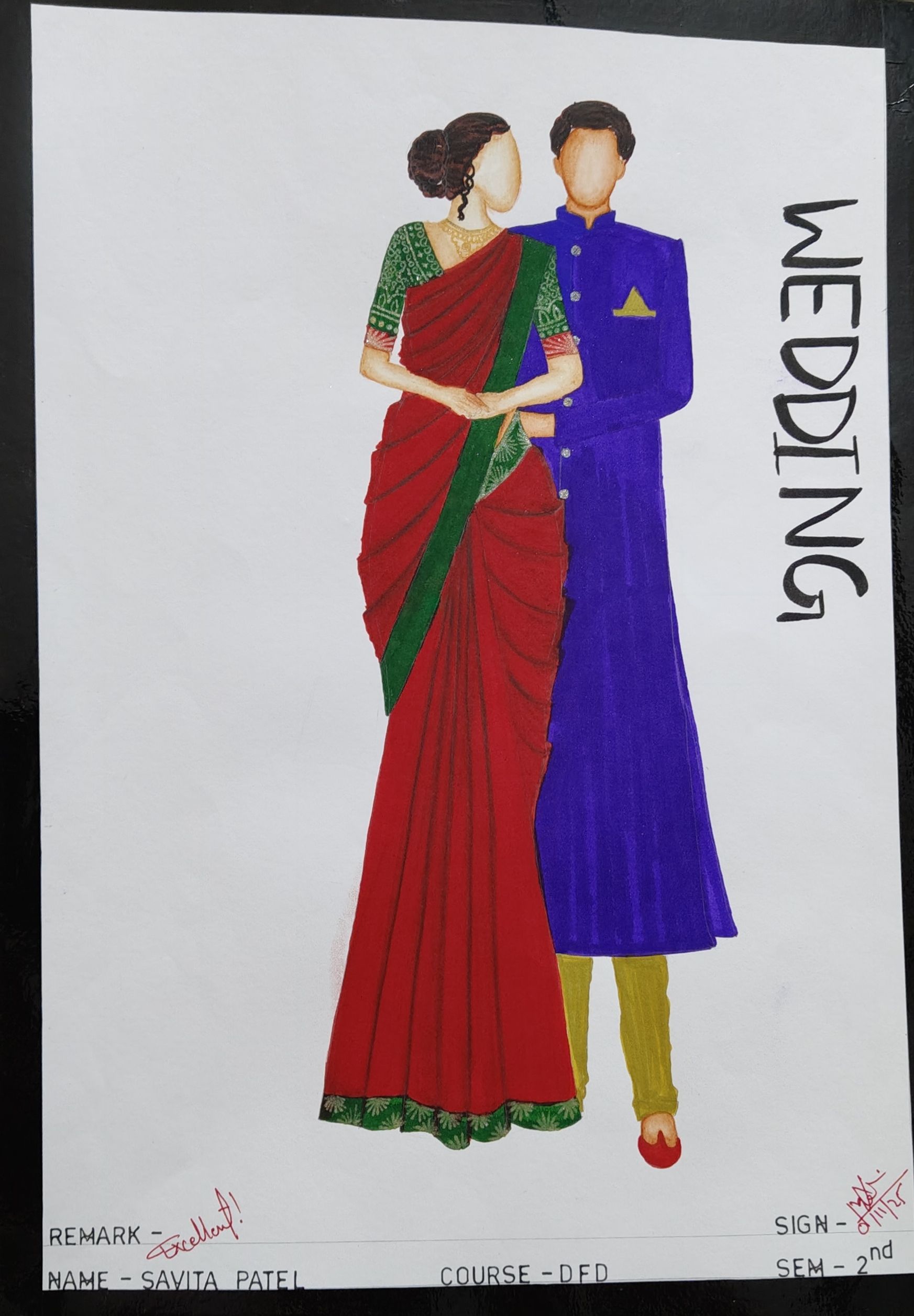 Wedding couple illustration 🎨🖌️