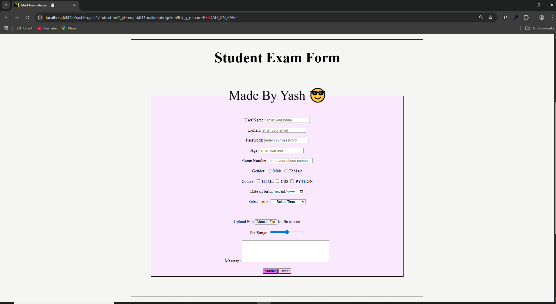 Student Registration Form 📝