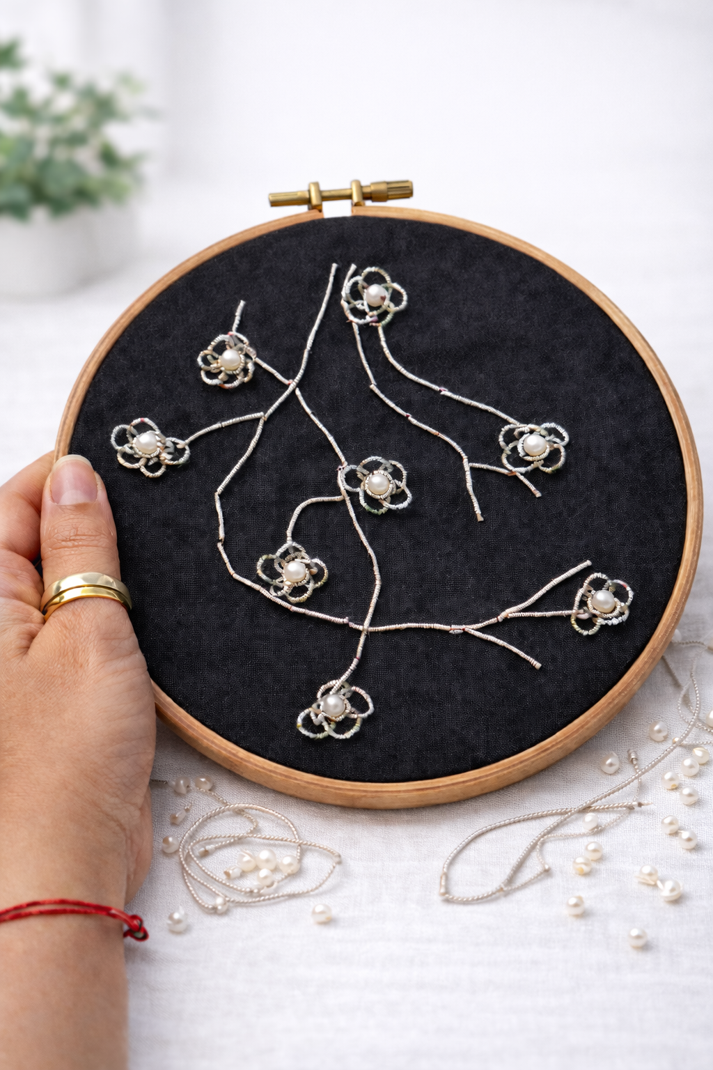 Zardozi hand embroidery 🪡🧶🧵