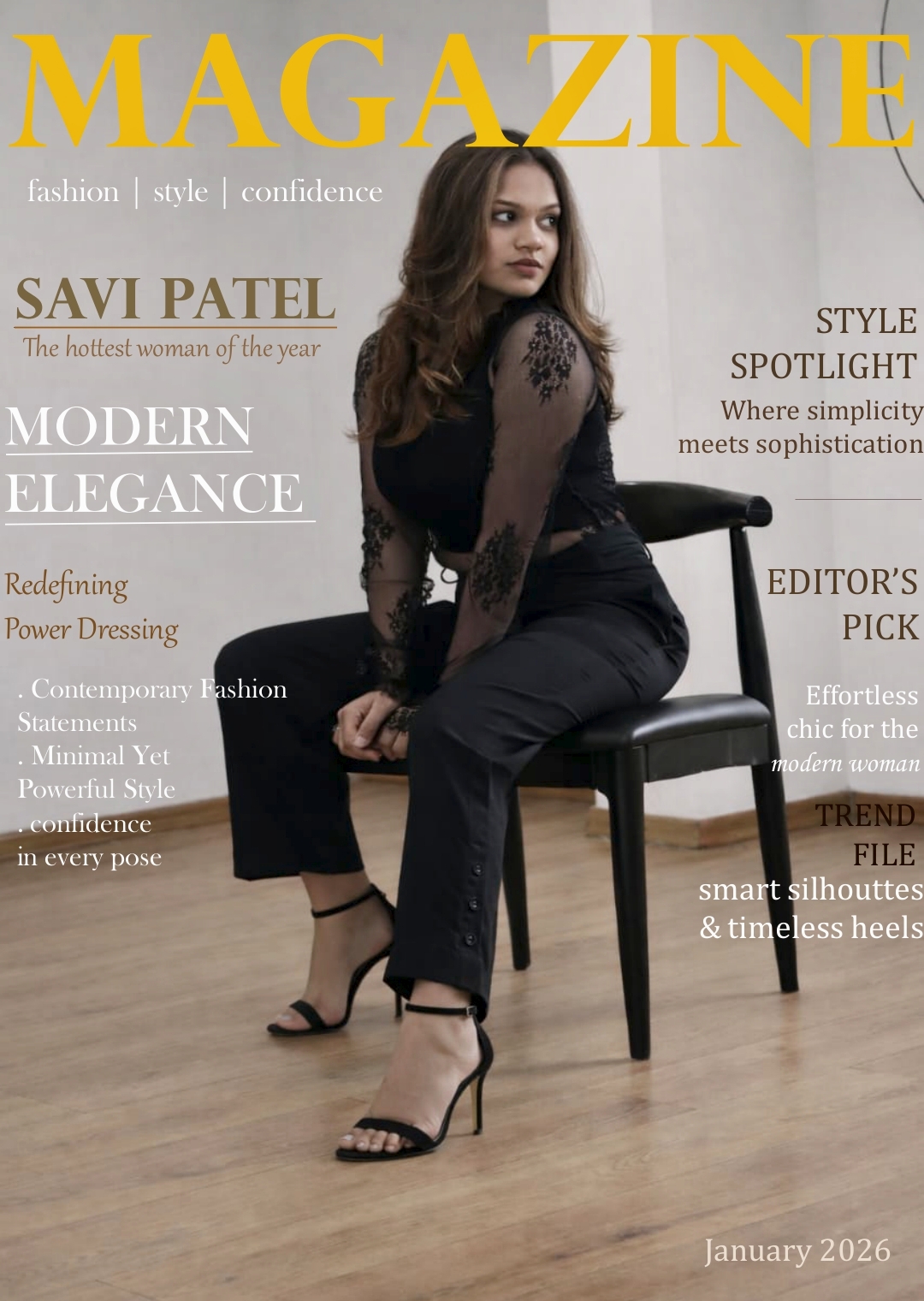 Magazine cover with Adobe illustrator