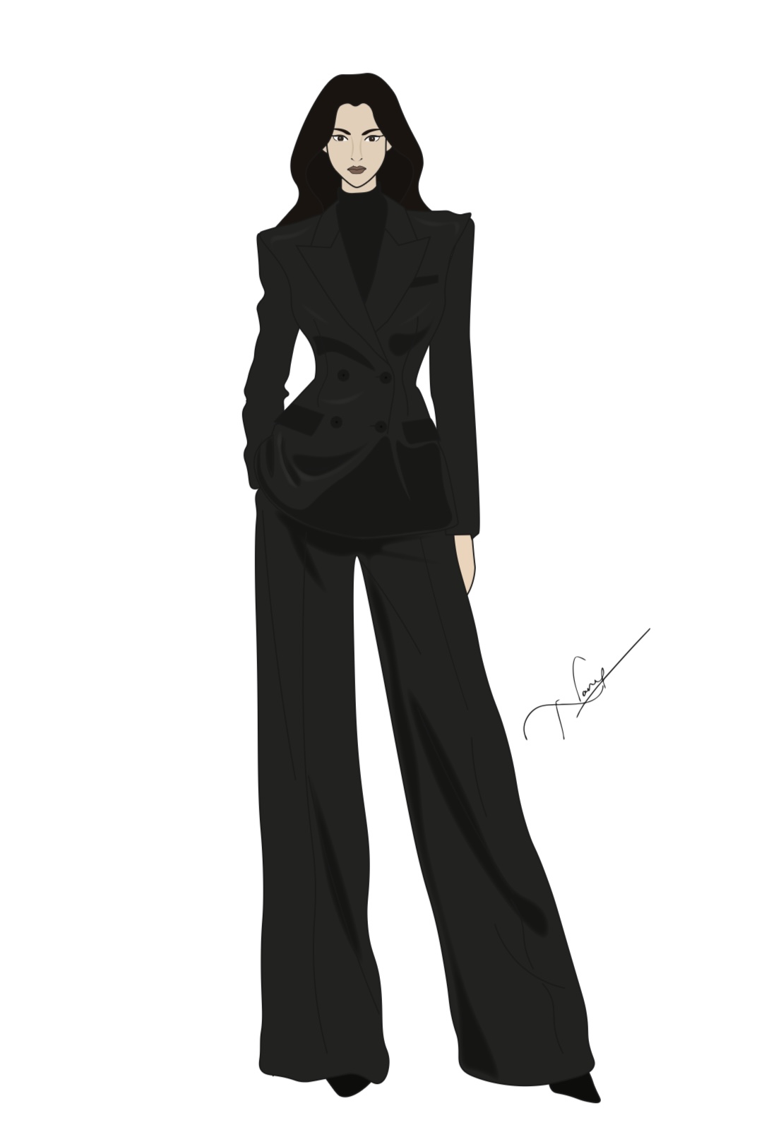 Women black suit