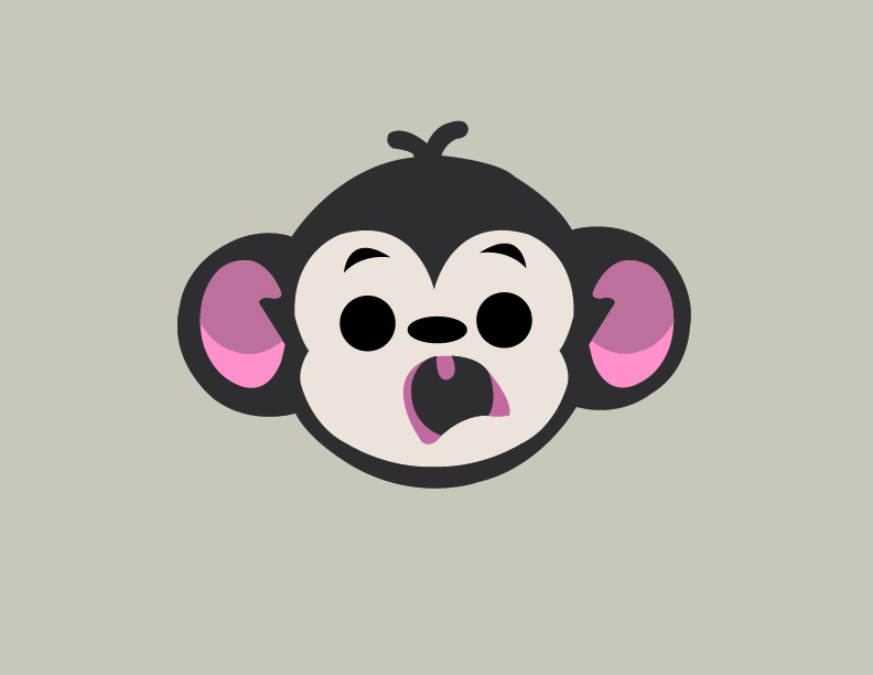 Monkey face vector illustration